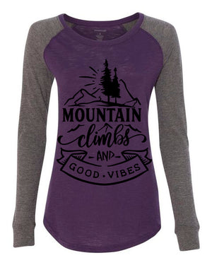 Mountain climbs and good vibes patch shirt