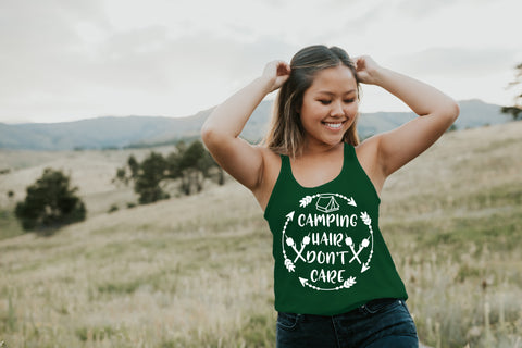 Image of Camphair don't care flowy racerback