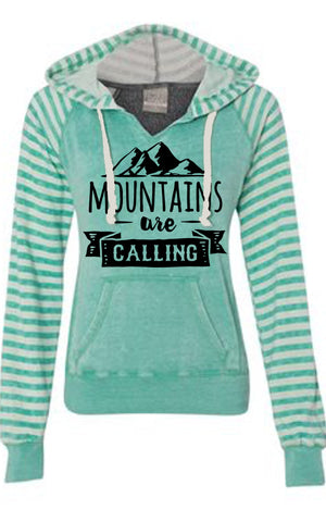 Mountains are calling sandpiper striped pullover